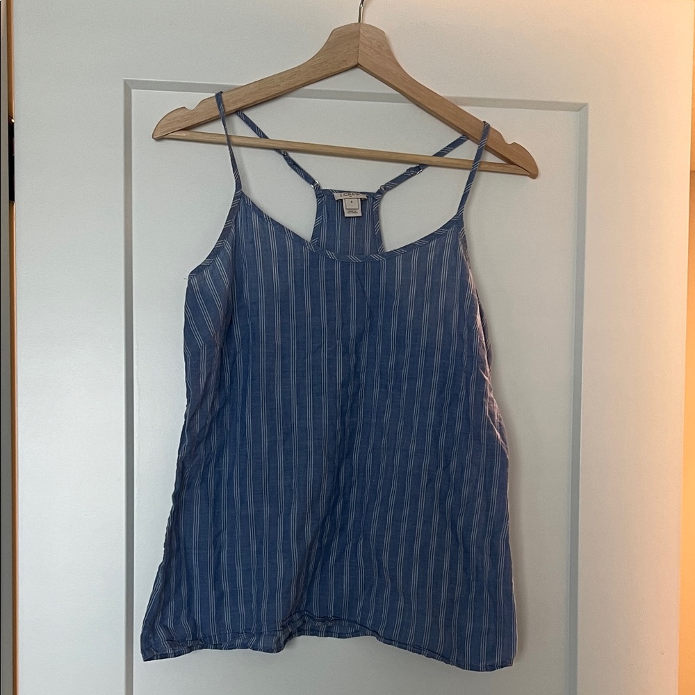 J. Crew Striped Camisole in Blue and White